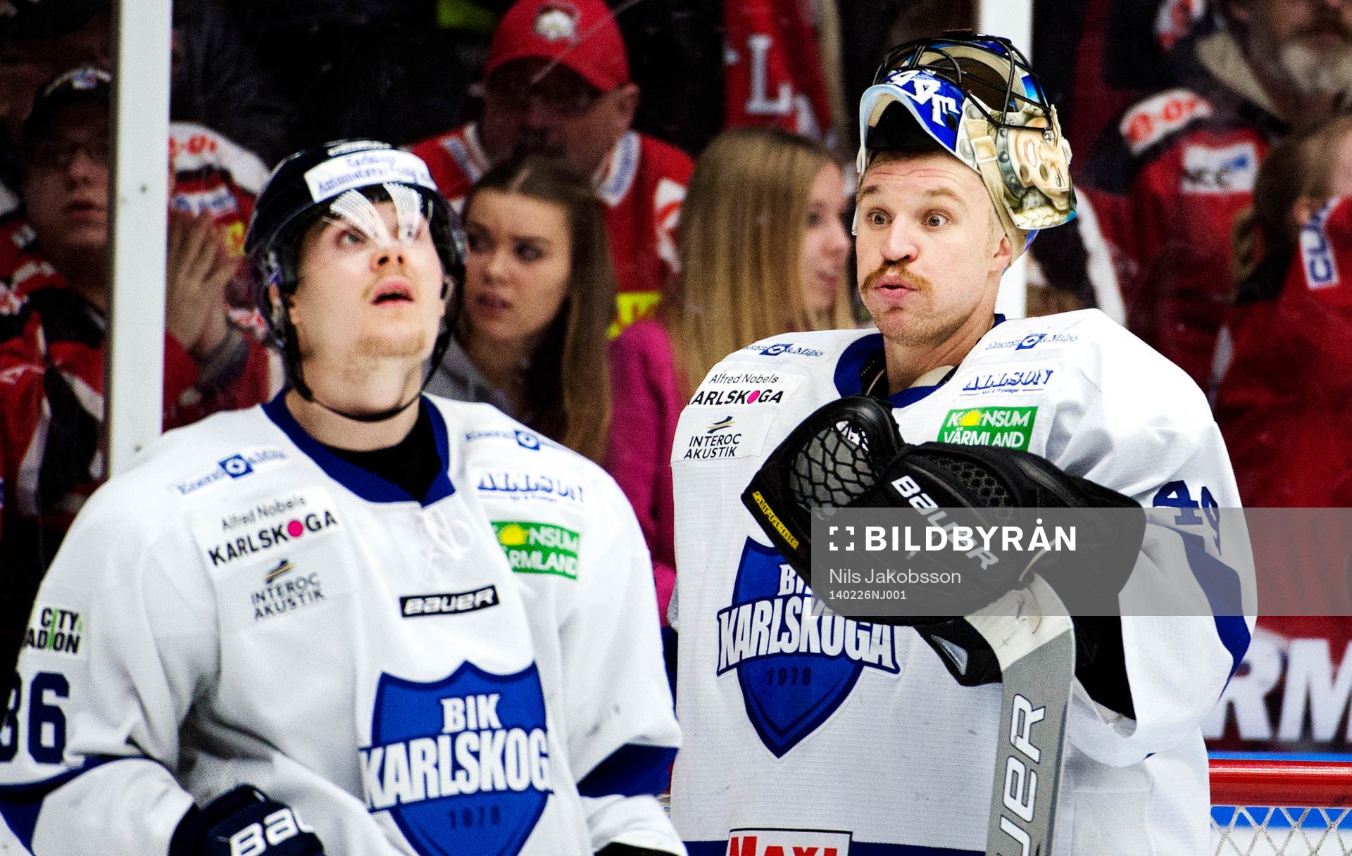 Karlskogas målvakt Justin Pogge pustar ut