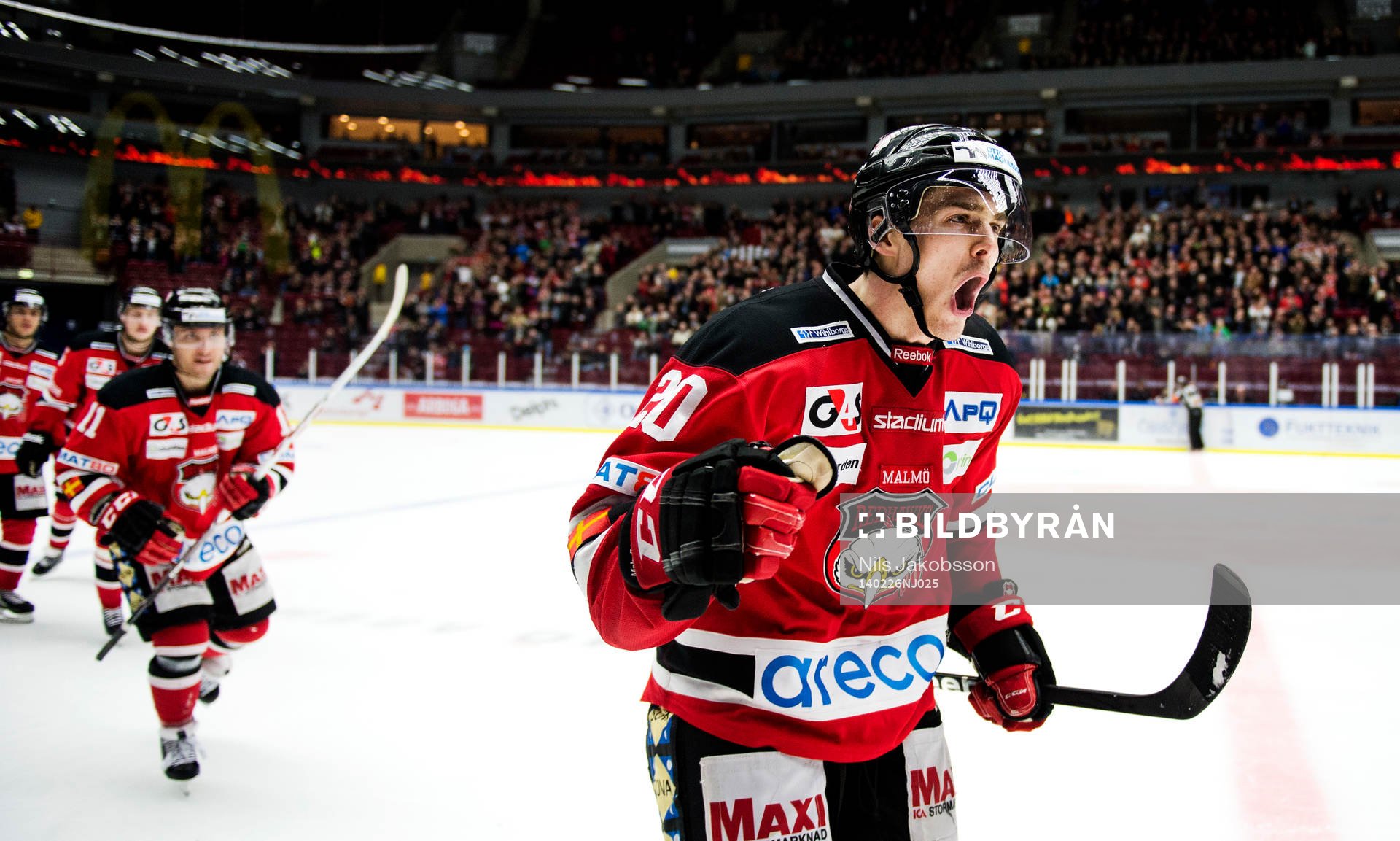 Malmö Redhawks Henrik Hetta jublar