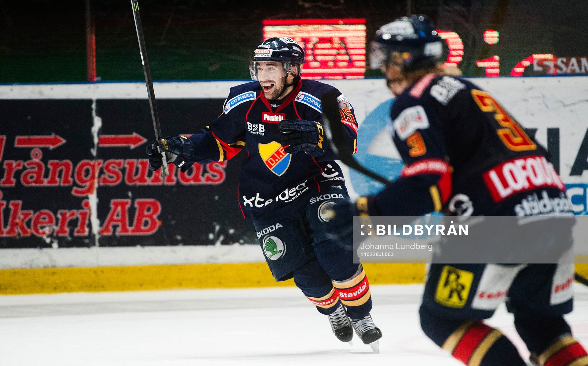 Djurgårdens Steve Saviano  jublar