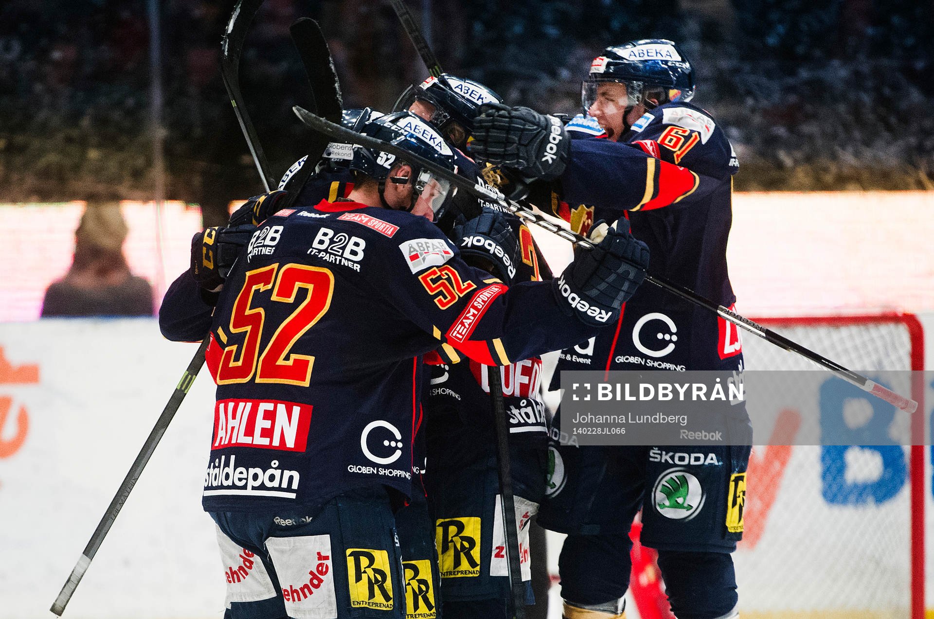Djurgårdens spelare  jublar