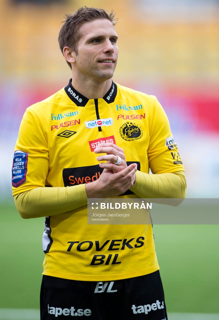 Elfsborgs Anders Svensson innan fotbollsmatchen i Svenska