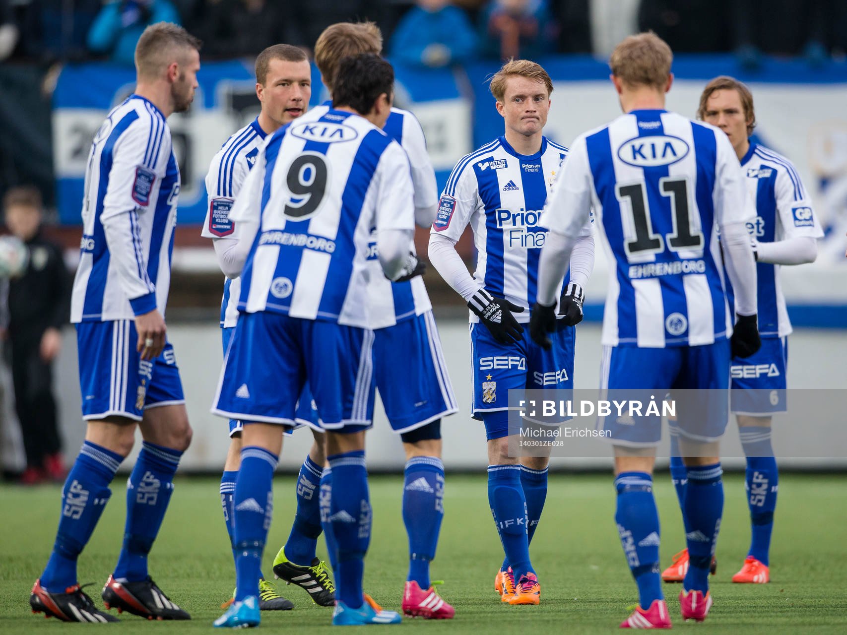 IFK Göteborg samlas innan fotbollsmatchen i Svenska Cupen
