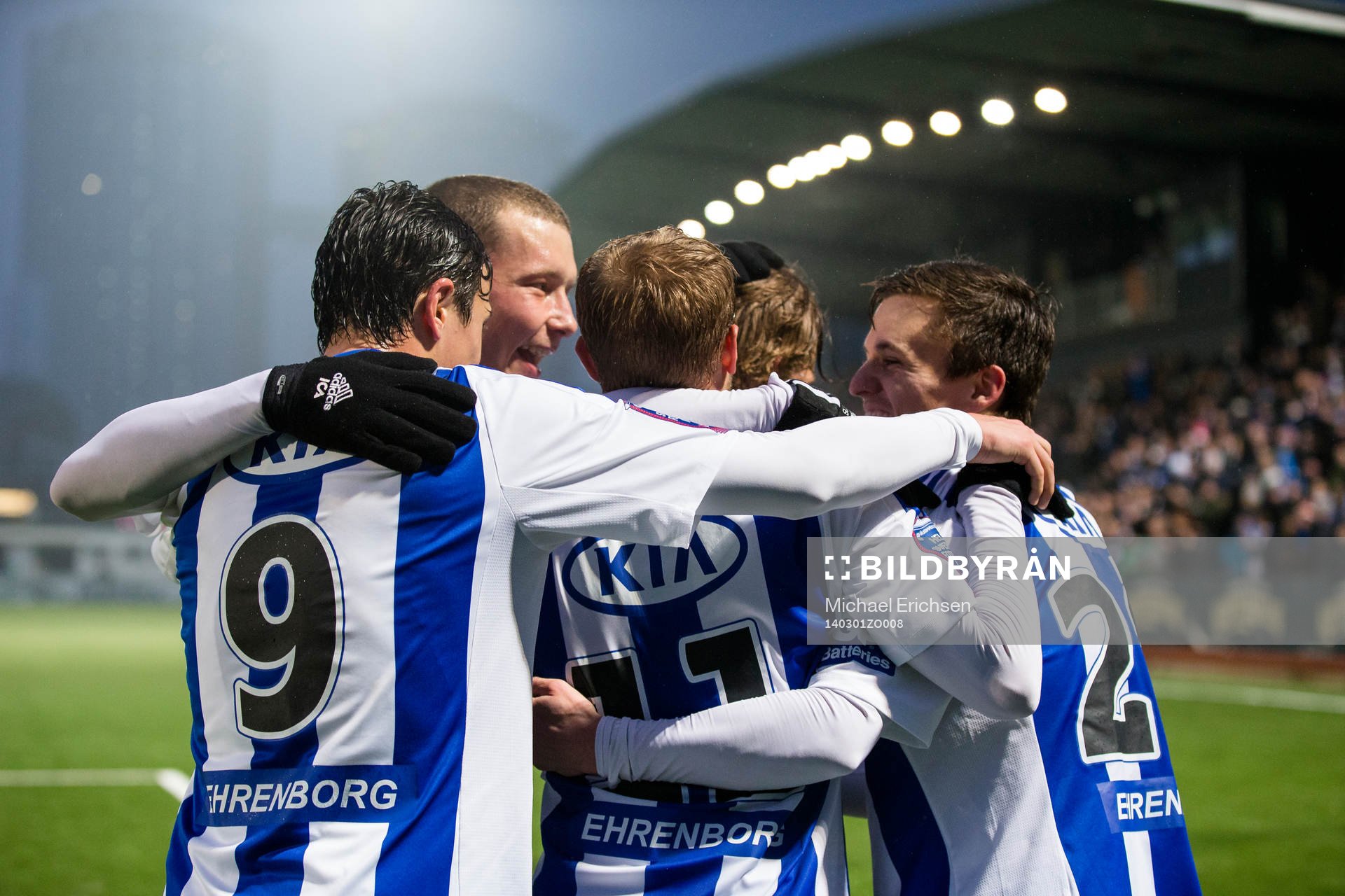 Jubel i IFK Göteborg efter att Robin Söder gjort 2-0 under fotbollsmatchen i Svenska Cupen mellan IFK Göteborg - Värnamo den 1 mars 2014 i Göteborg.