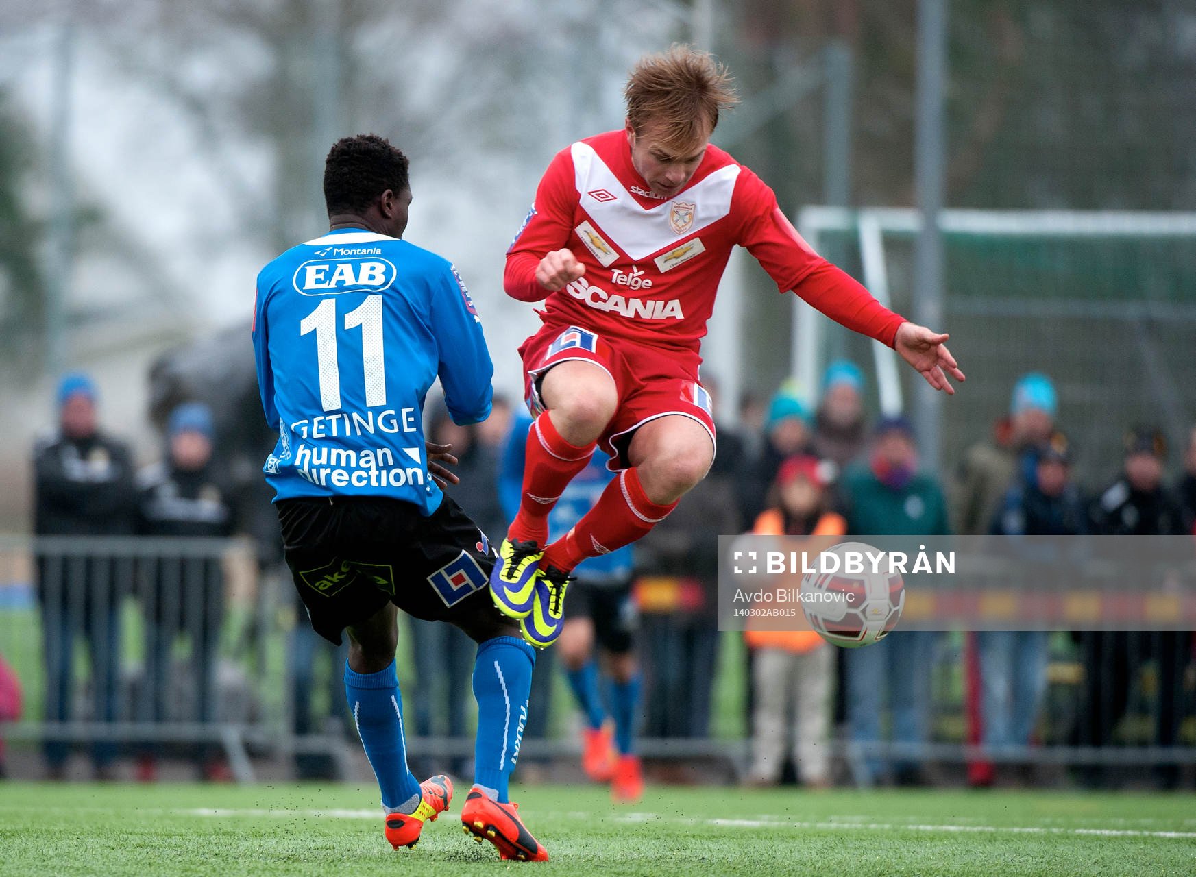Halmstads King Osei Gyan och Christopher Brandeborn