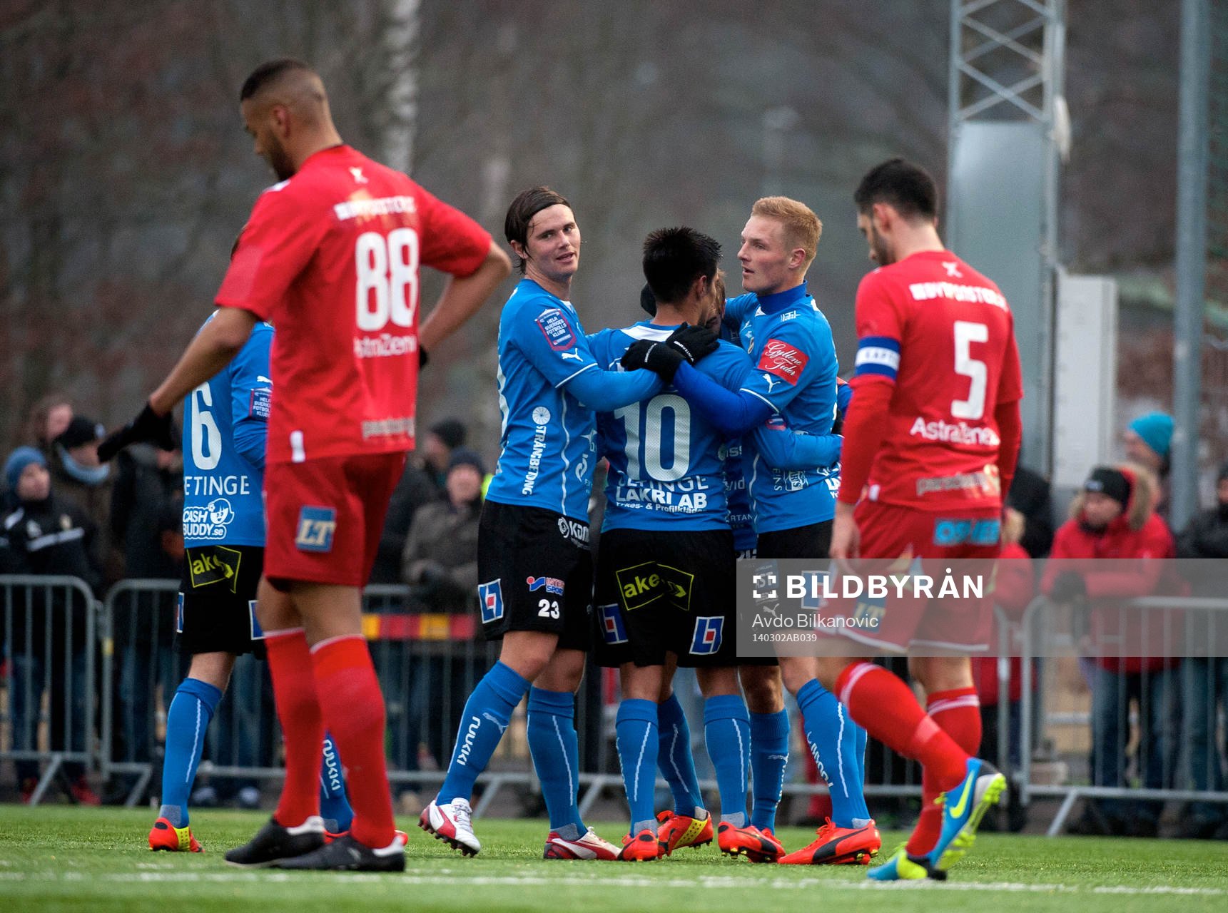 Halmstads Kristinn Steindórsson jublar med sina
