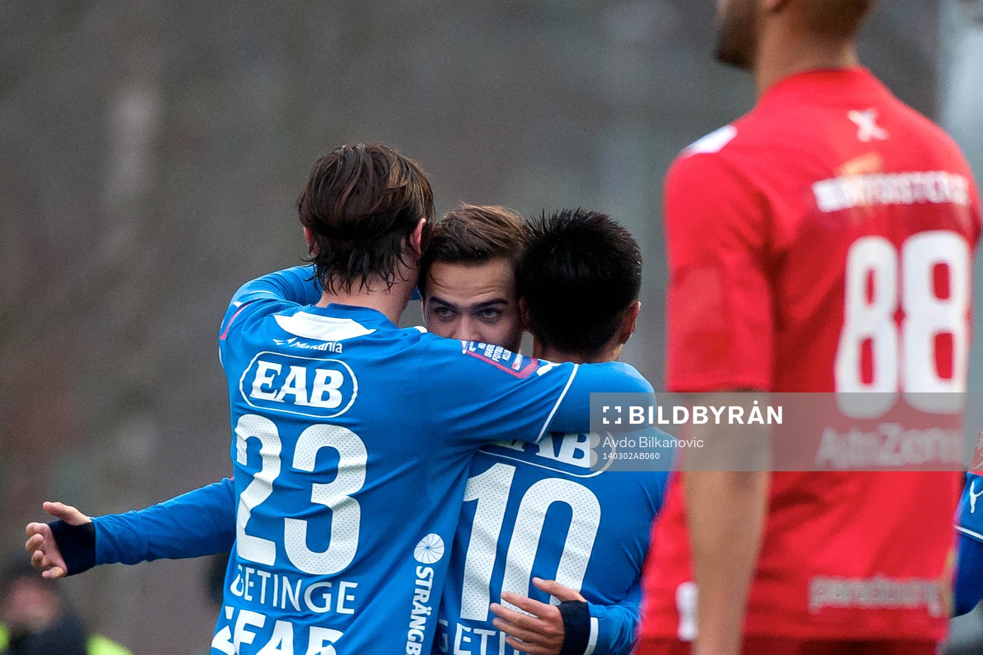 Halmstads Kristinn Steindórsson jublar med sina