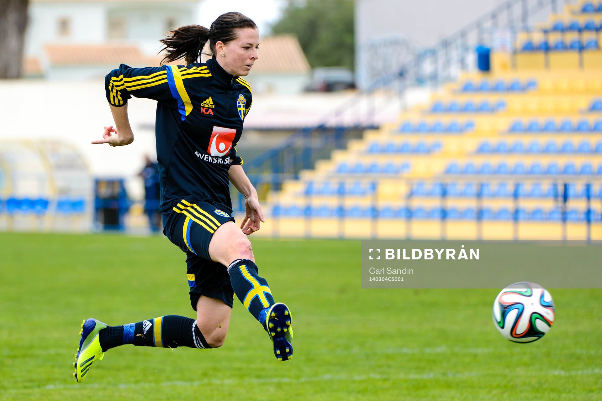 Sveriges Lotta Schelin på en träning