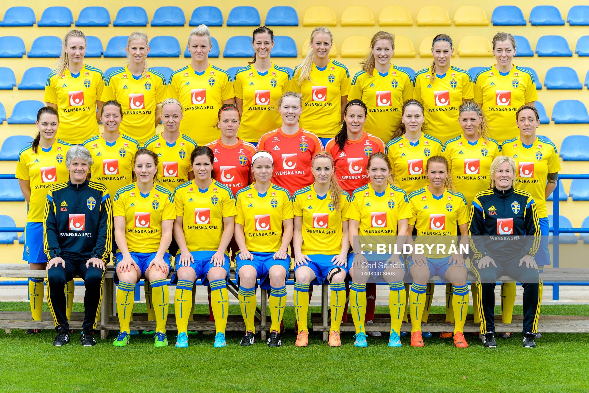 Bakre reden fr.v. Emma Lund, Sofia Jakobsson, Nilla