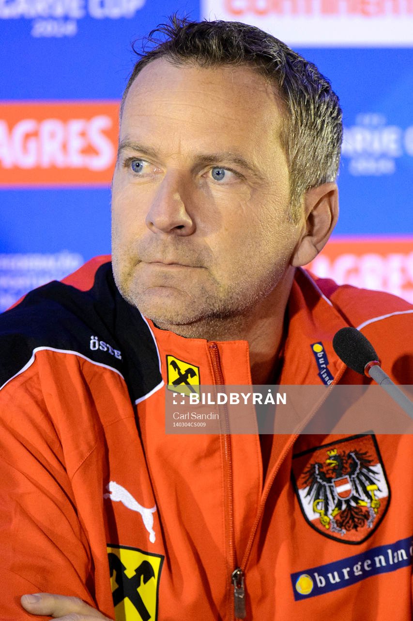 Dominik Thalhammer, förbundskapten Österrike, på en