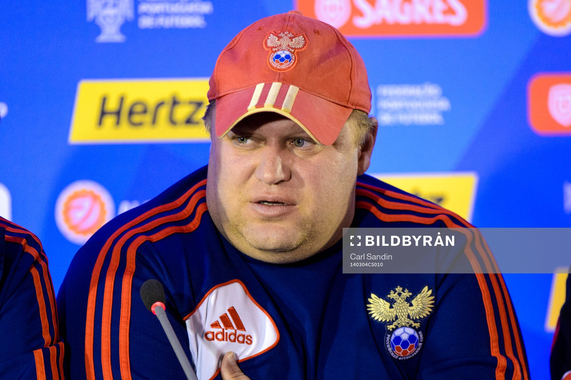 Sergey Lavrentyev, förbundskapten Ryssland, på en