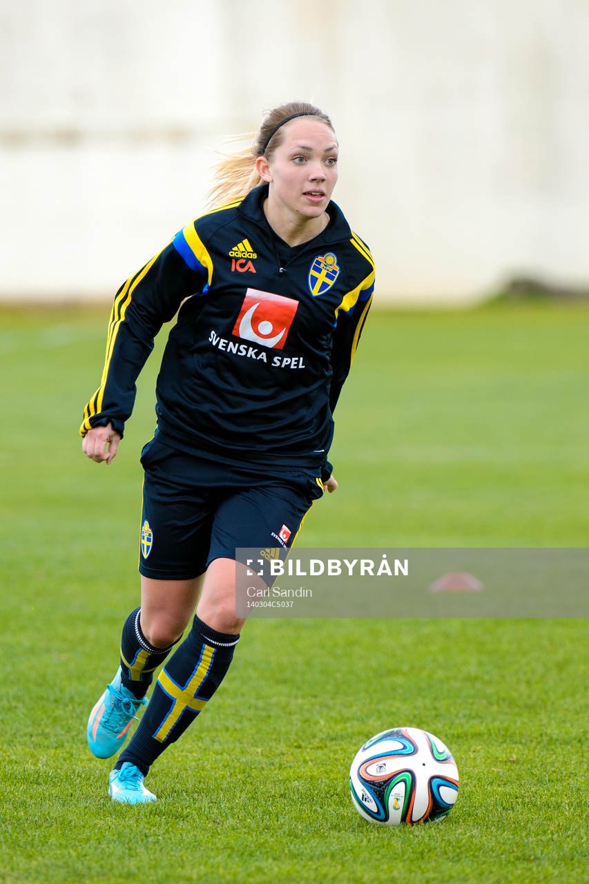 Sveriges Elin Rubensson på en träning