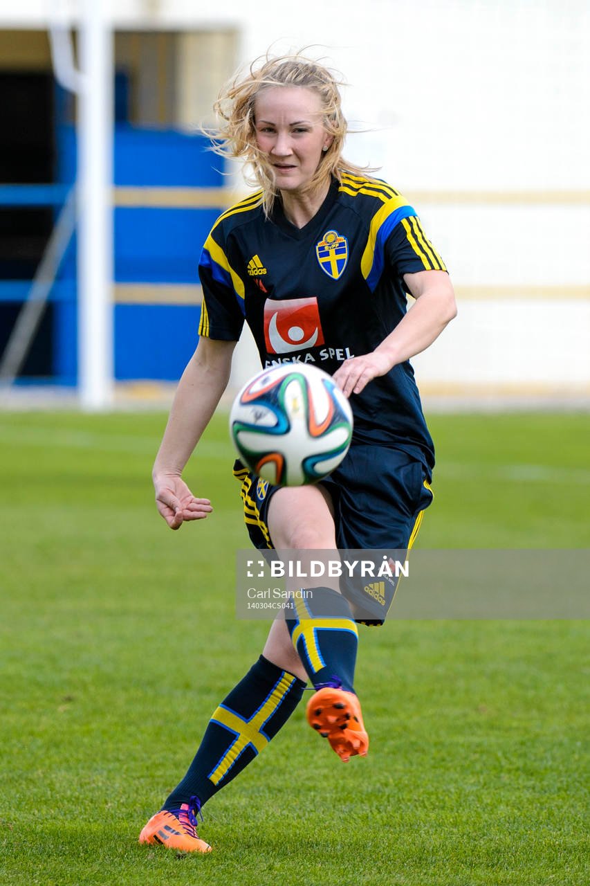 Sveriges Emma Lund på en träning