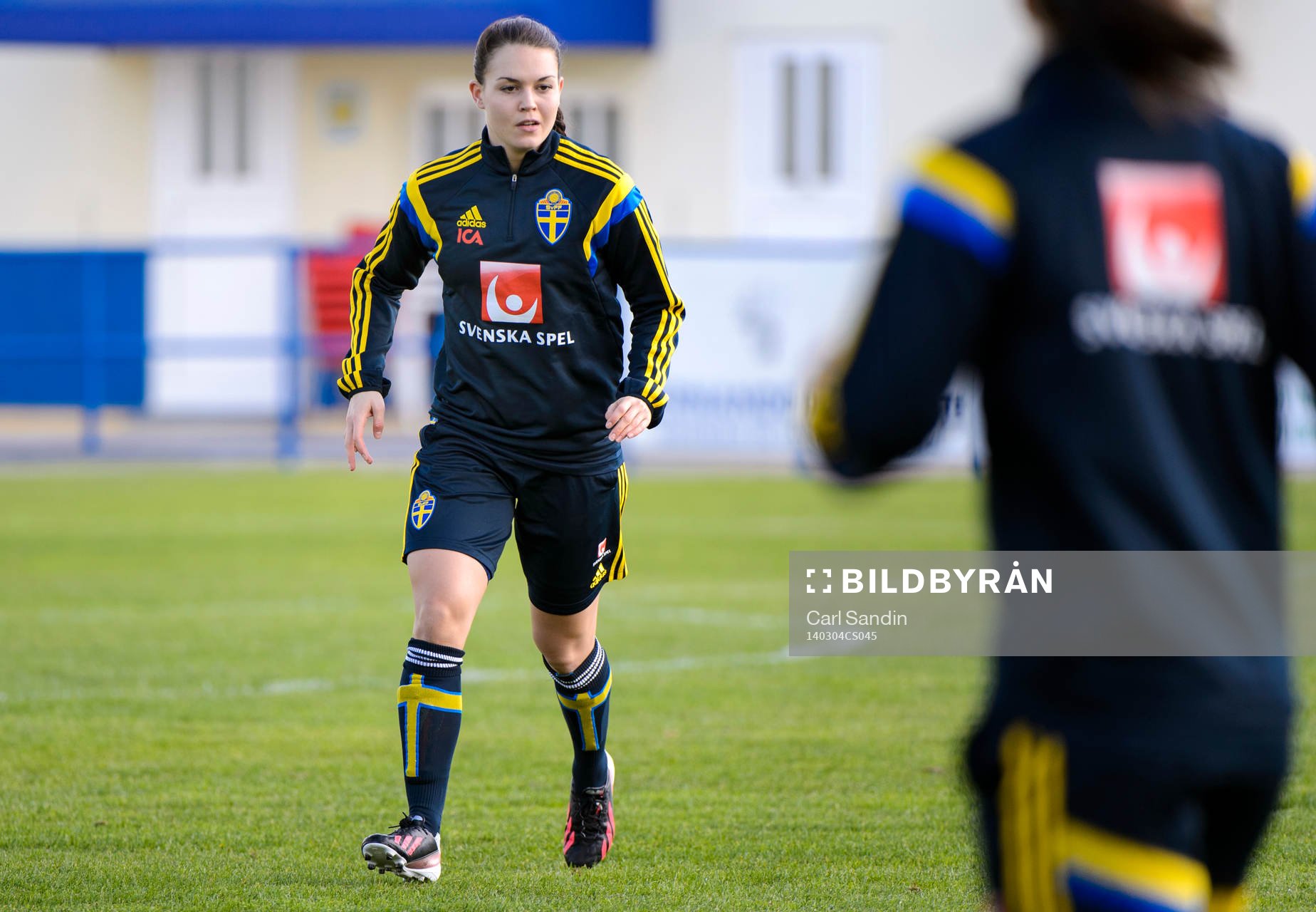 Sveriges Emilia Appelqvist på en träning