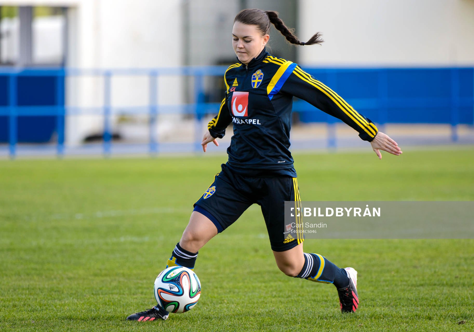 Sveriges Emilia Appelqvist på en träning