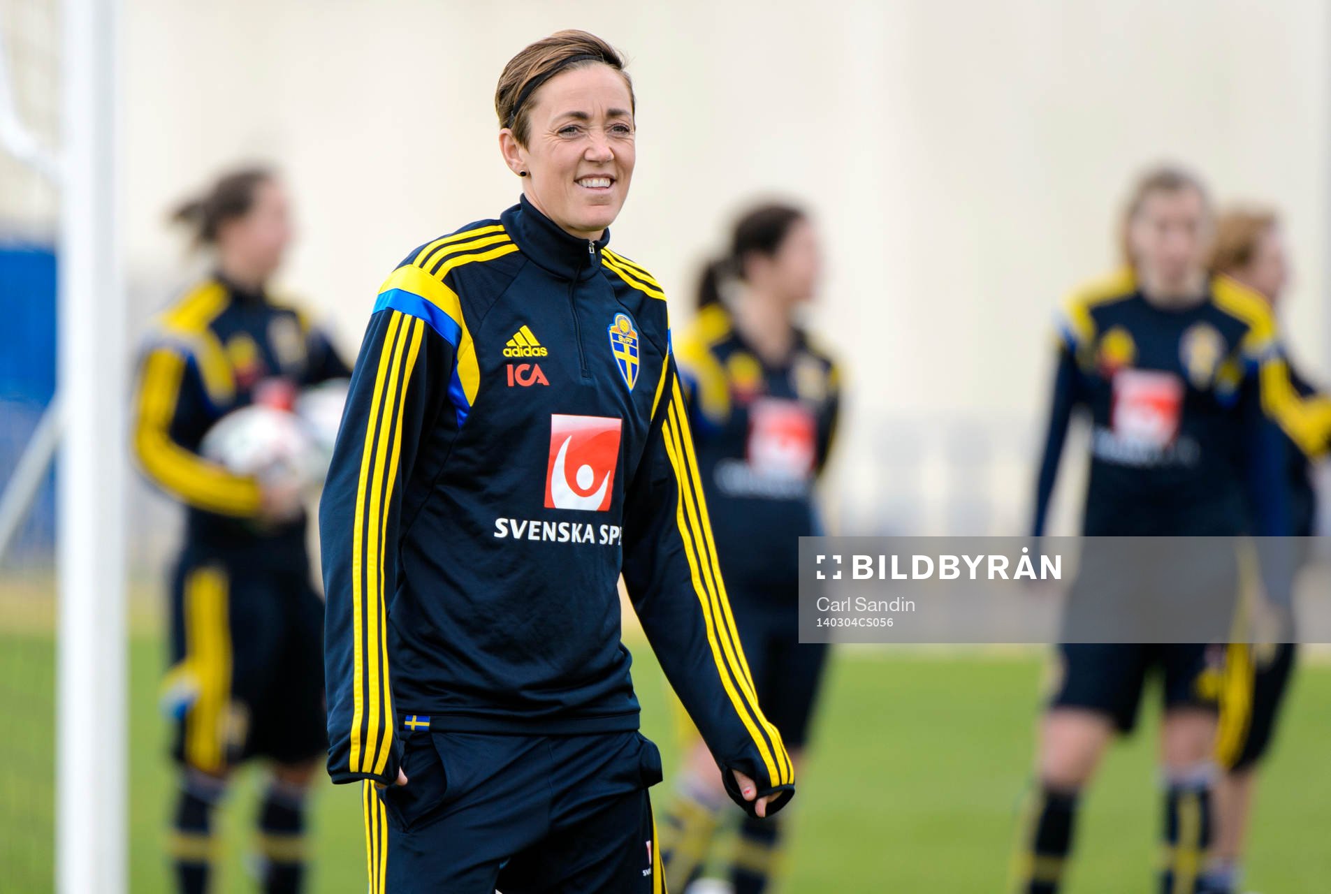 Sveriges Therese Sjögran på en träning