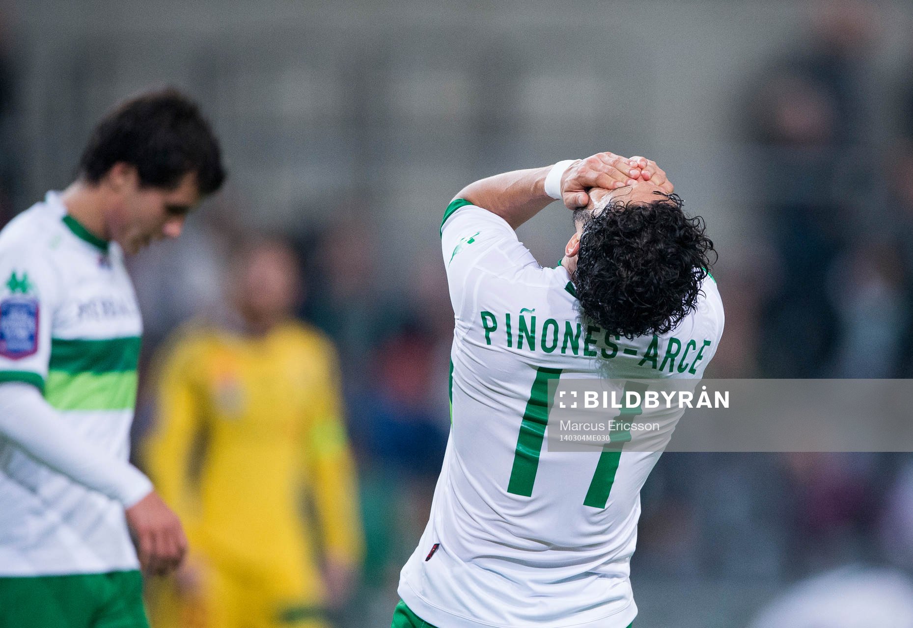 Hammarbys Pablo Piñones-Arce skriker ut sin vrede