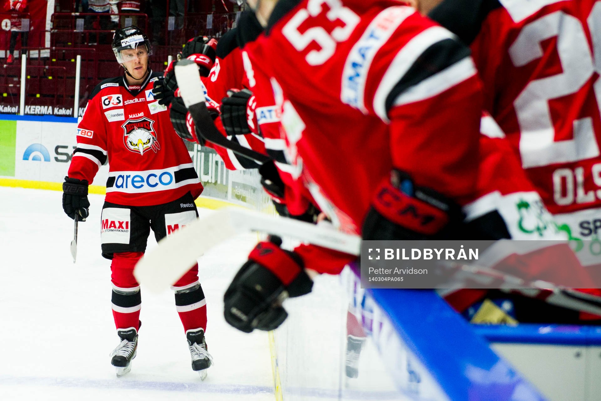 Malmö Redhawks Marcus Olsson spelar sin första match för