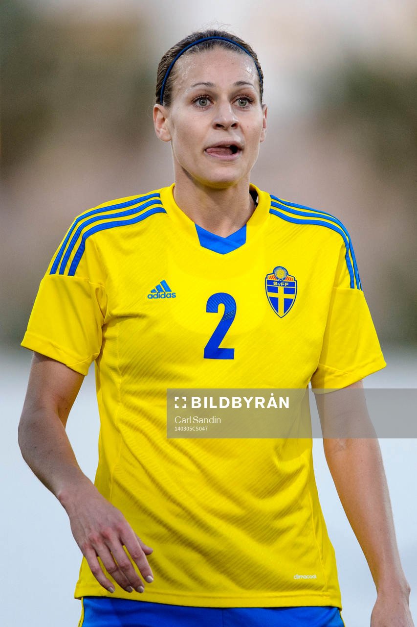 Sveriges Charlotte Rohlin i matchen mellan Sverige och