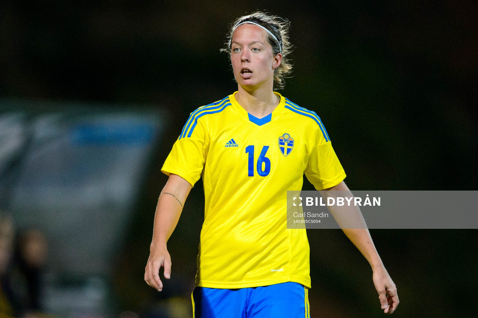Sveriges Lina Nilsson i matchen mellan Sverige och Danmark