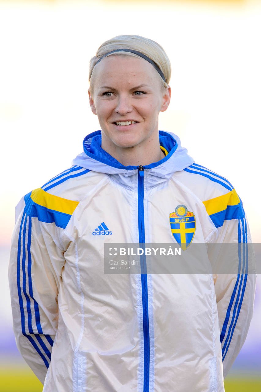 Sveriges Nilla Fischer innan matchen mellan Sverige och