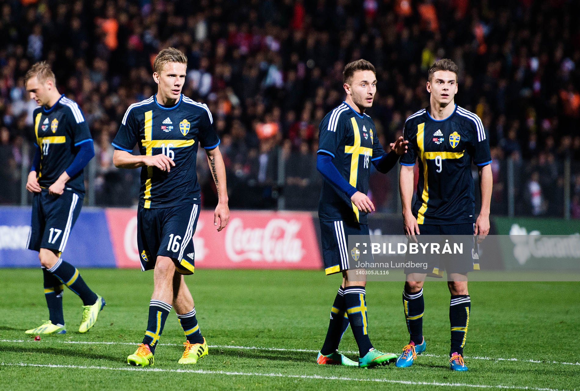 Sveriges Joel Ekstrand, Pontus Wernbloom, Muamer Tankovic