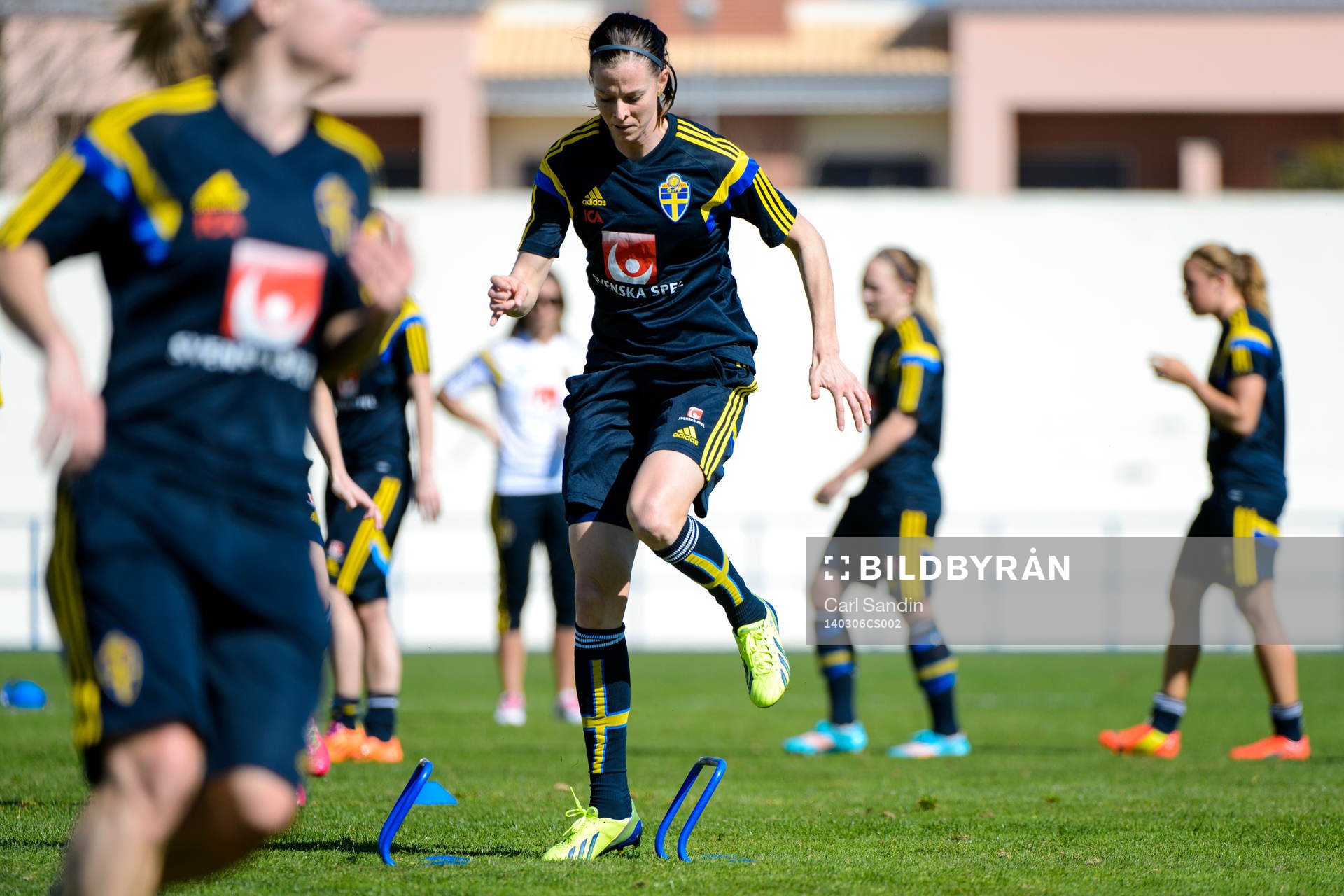 Sveriges Lotta Schelin på en träning