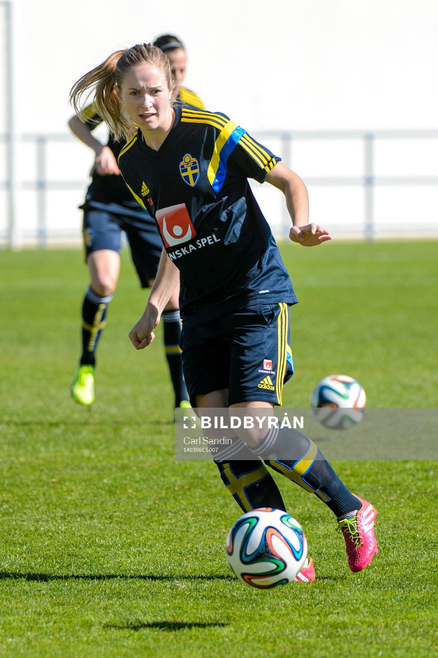 Sveriges Sveriges Emmelie Konradsson på en träning