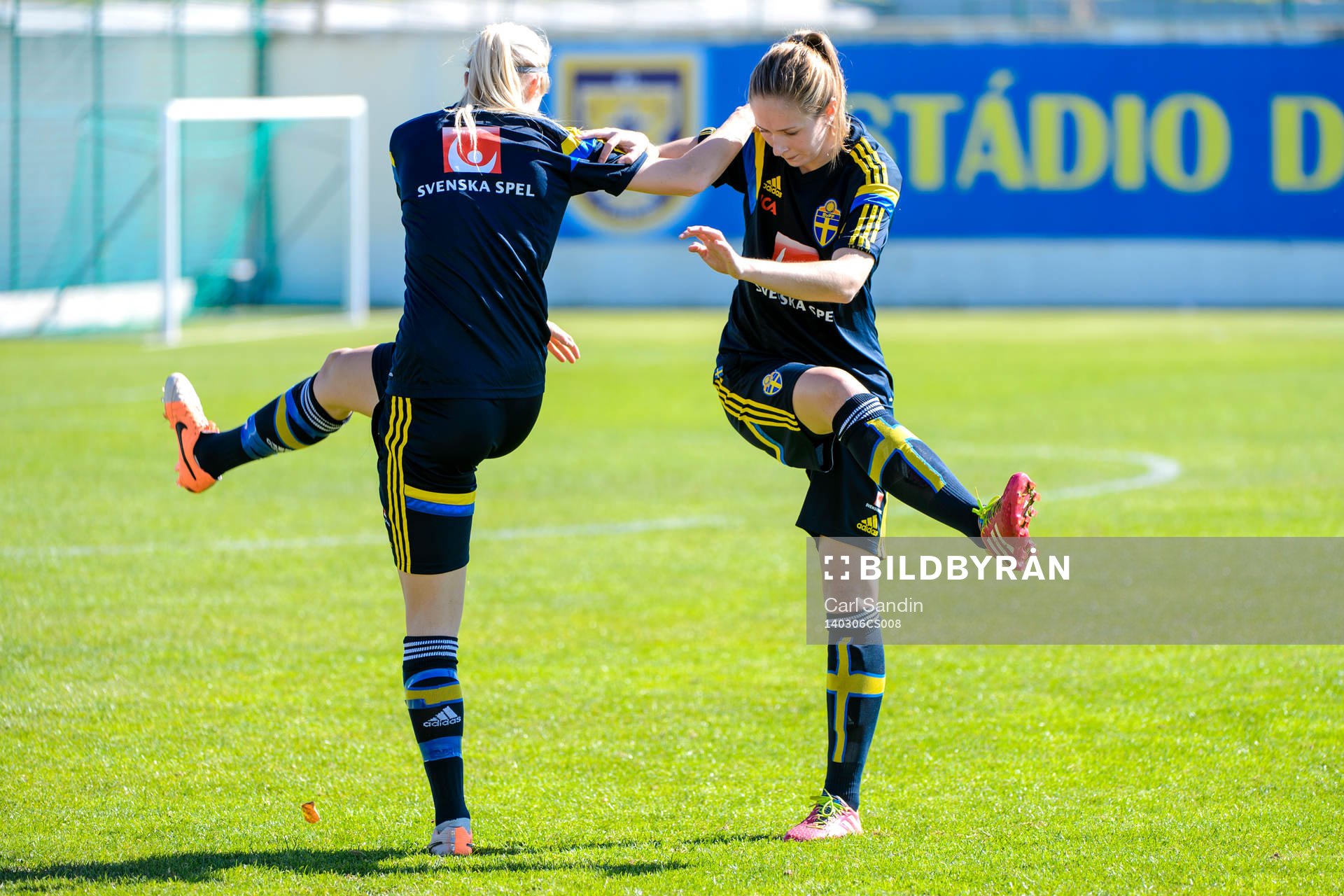 Sveriges Emmelie Konradsson på en träning