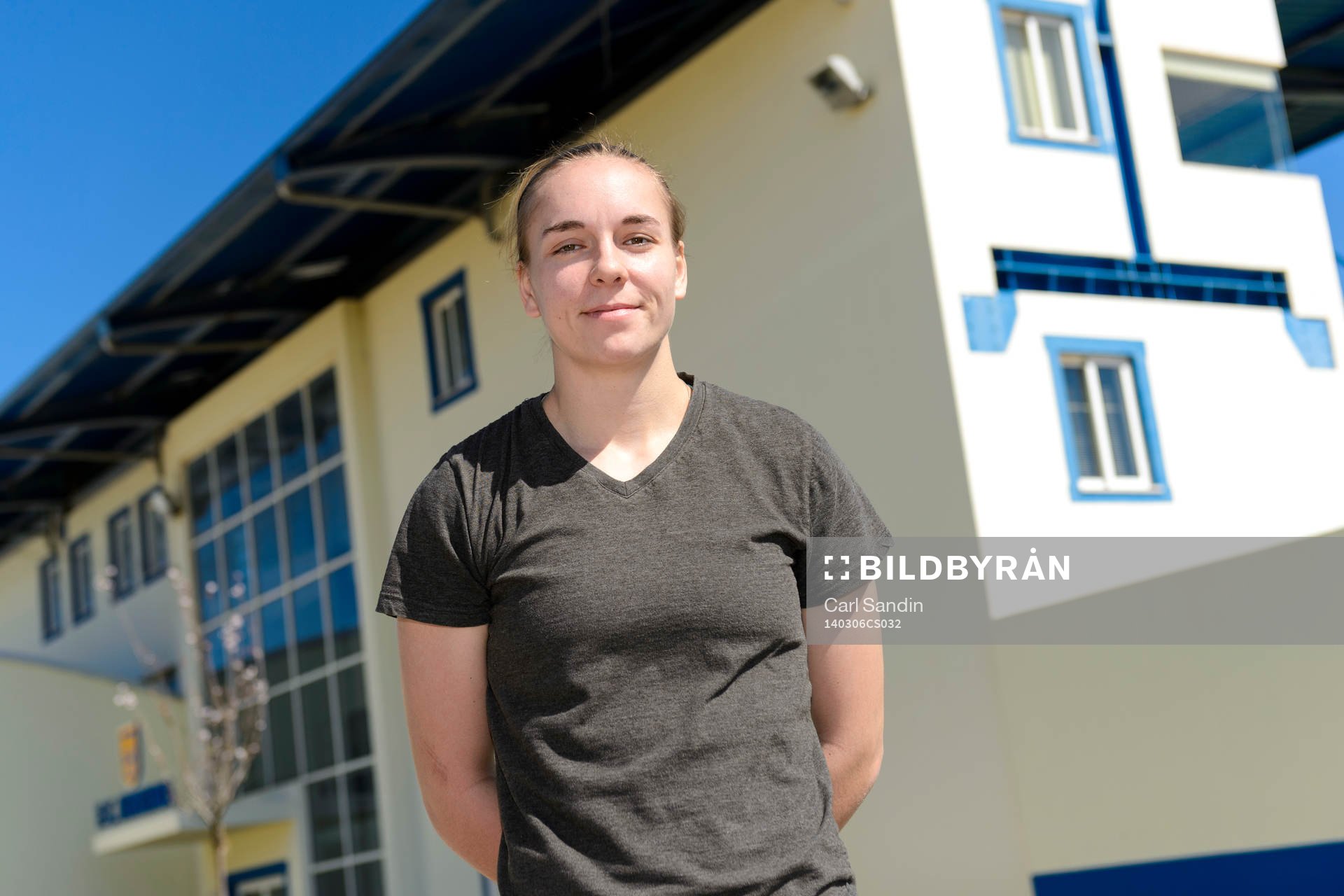 Brett Maron, målvakt Kristianstad, efter en träning under Algarve Cup den 6 mars 2014.