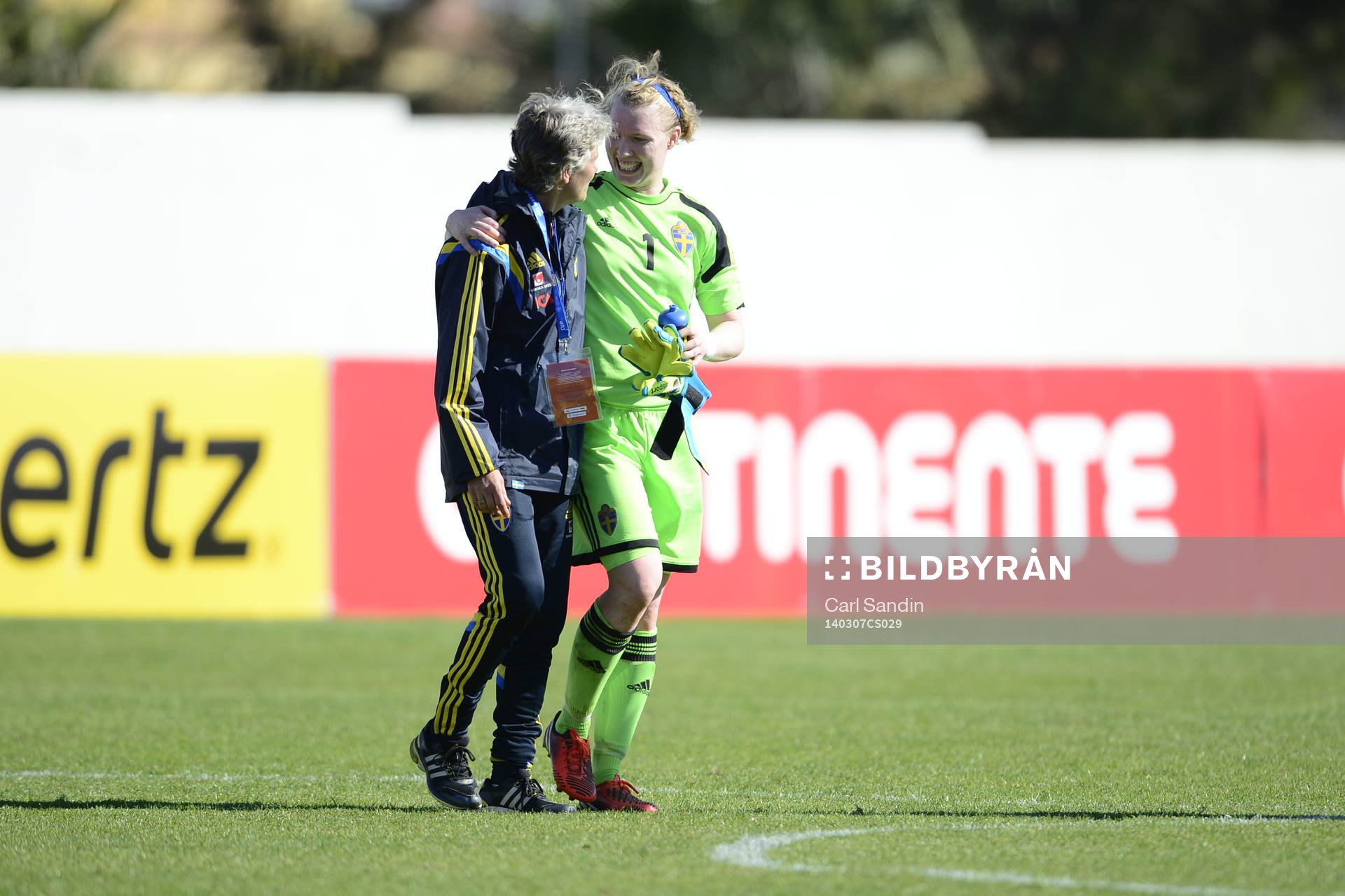 Sveriges förbundskapten Pia Sundhage och matchhjälten