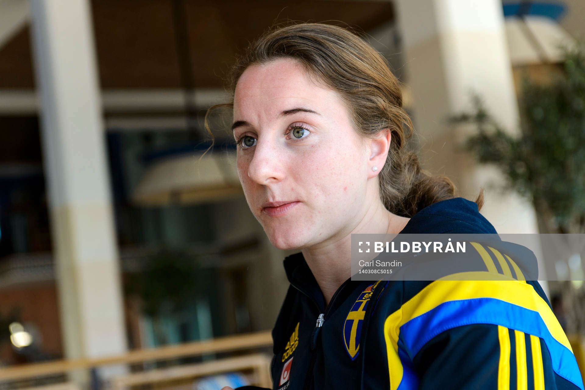 Sveriges Antonia Göransson på en pressträff