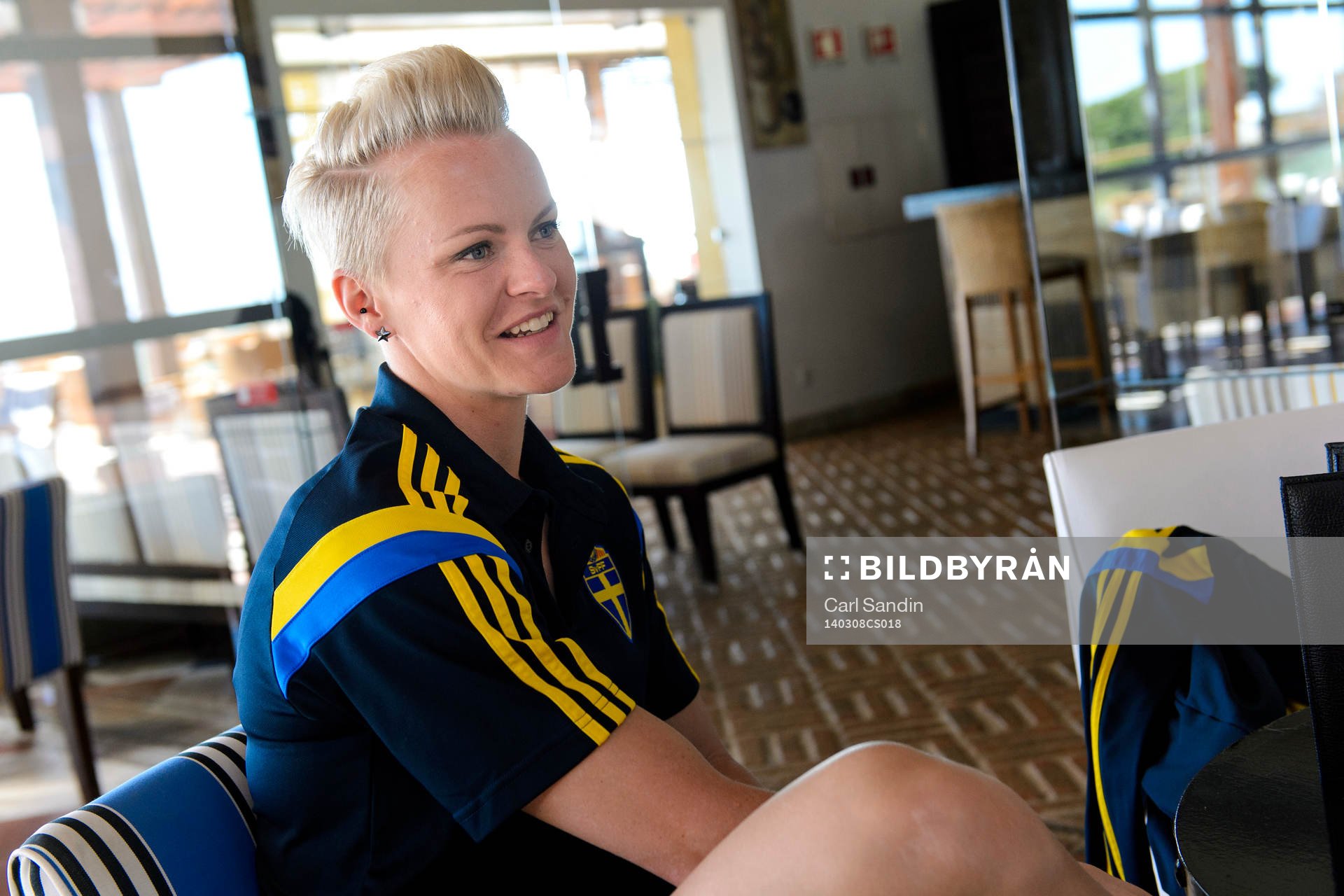Sveriges Nilla Fischer på en pressträff