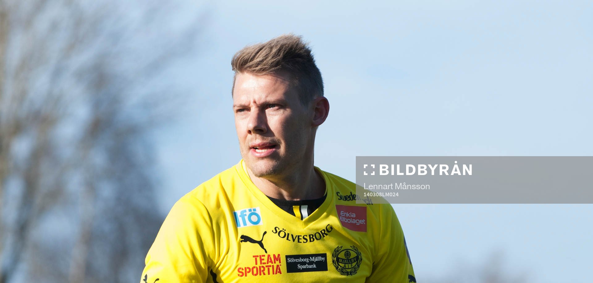 Mjällbys Patrik Ingelsten i matchen i Svenska Cupen mellan