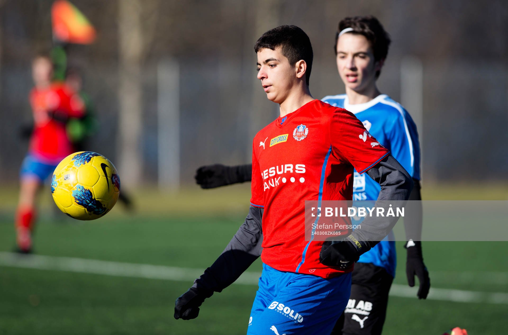 under fotbollsmatchen i Tipselit cup mellan Halmstad och