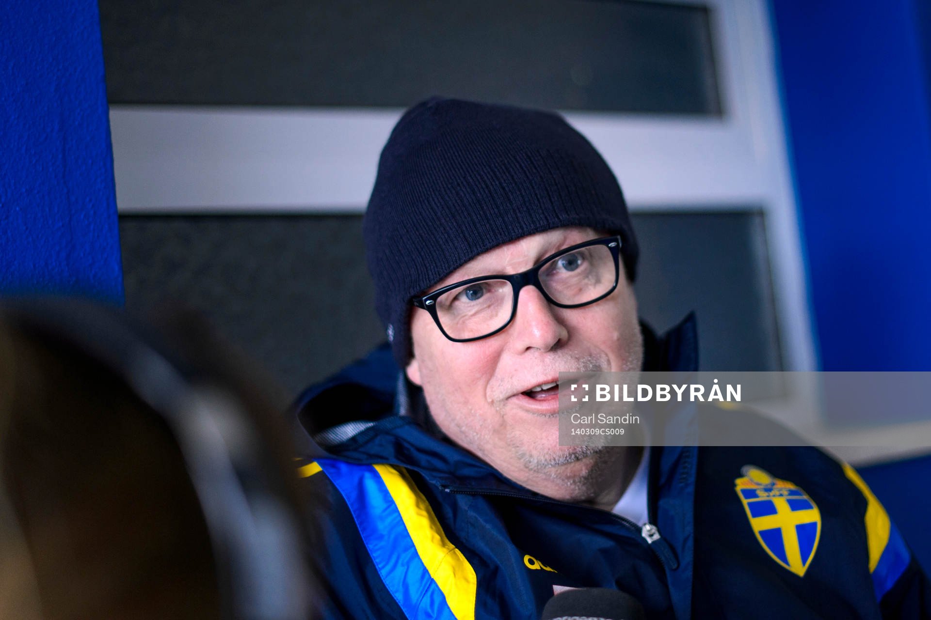 Sveriges läkare Yelverton Tegner på en träning
