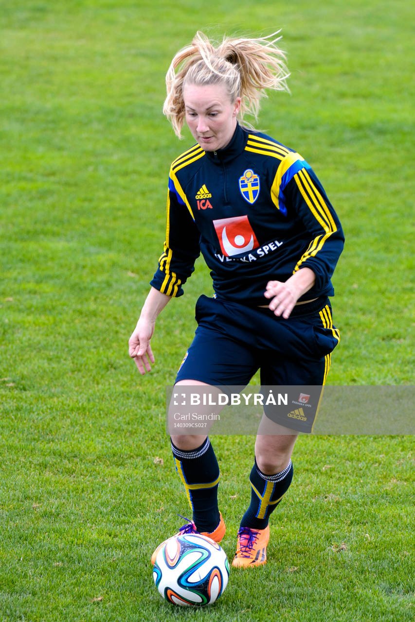Sveriges Emma Lundh på en träning