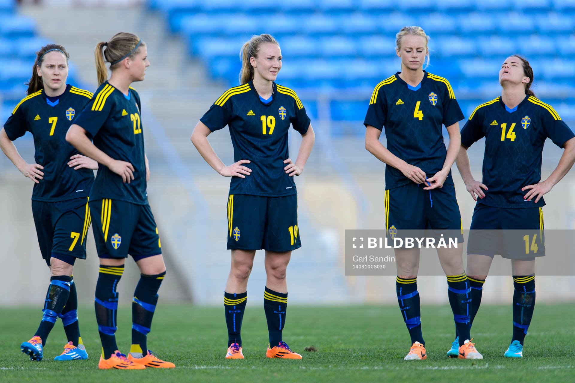 Sveriges Lisa Dahlkvist, Olivia Schough, Emma Lund, Amanda
