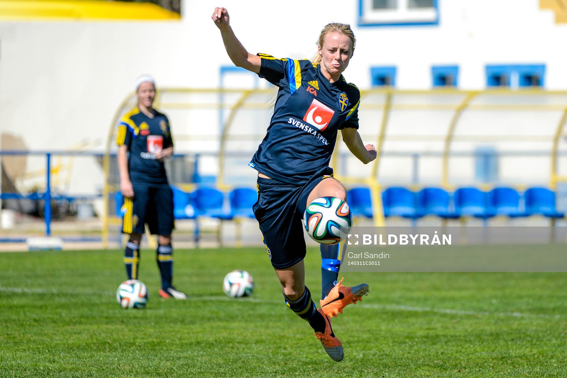Sveriges Amanda Ilestedt på en träning