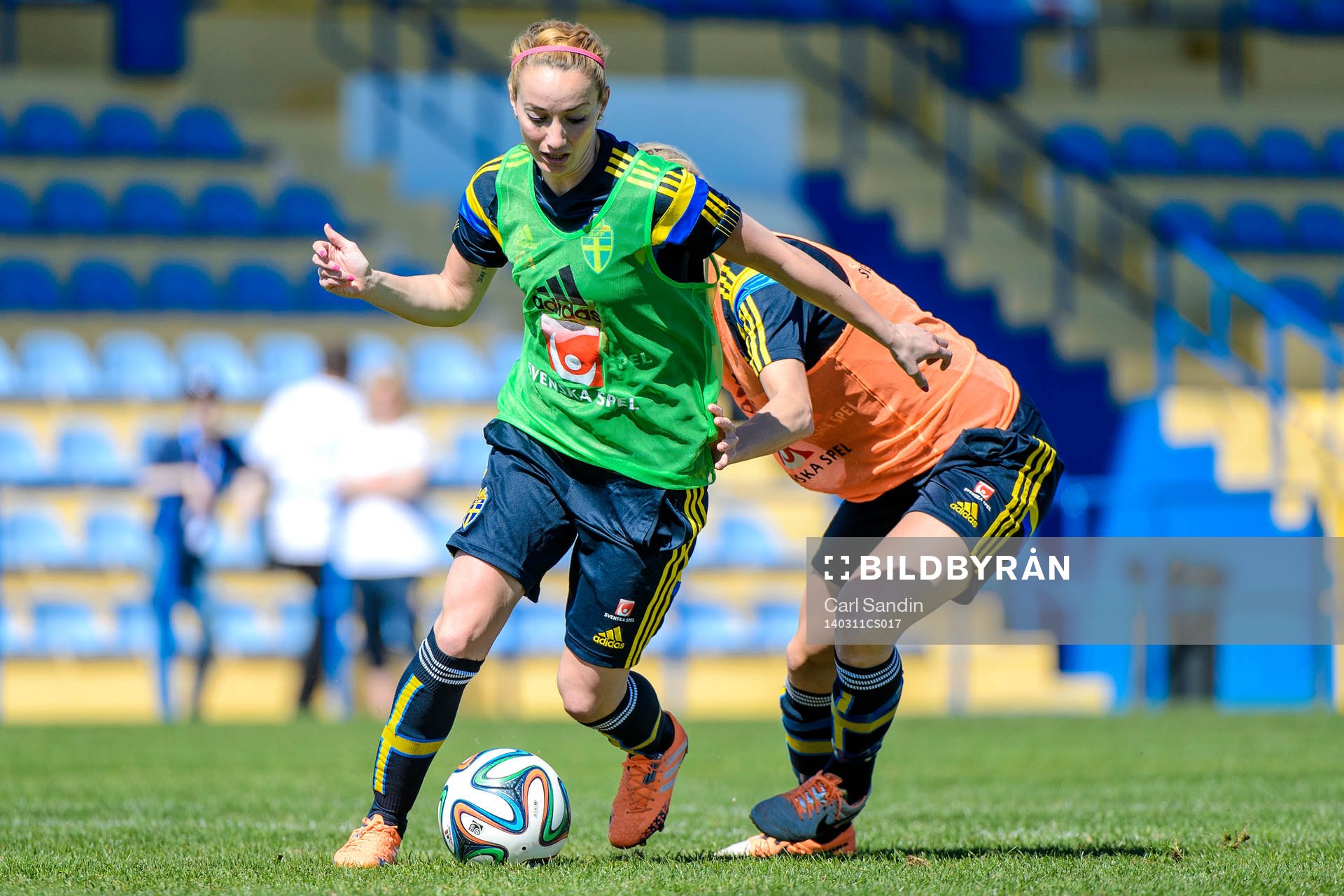 Sveriges Kosovare Asllani på en träning
