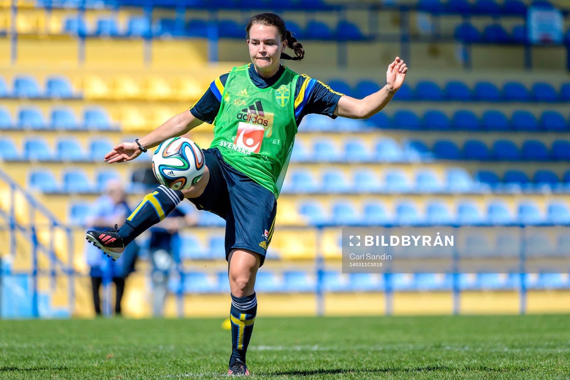 Sveriges Emilia Appelqvist på en träning