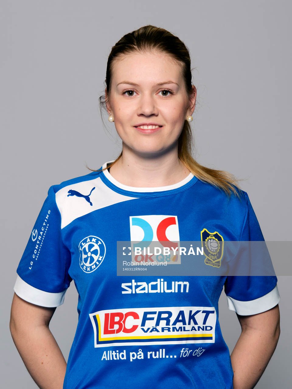 Damfotbollsspelaren Sandra Zetterqvist Karlstad/Qbik