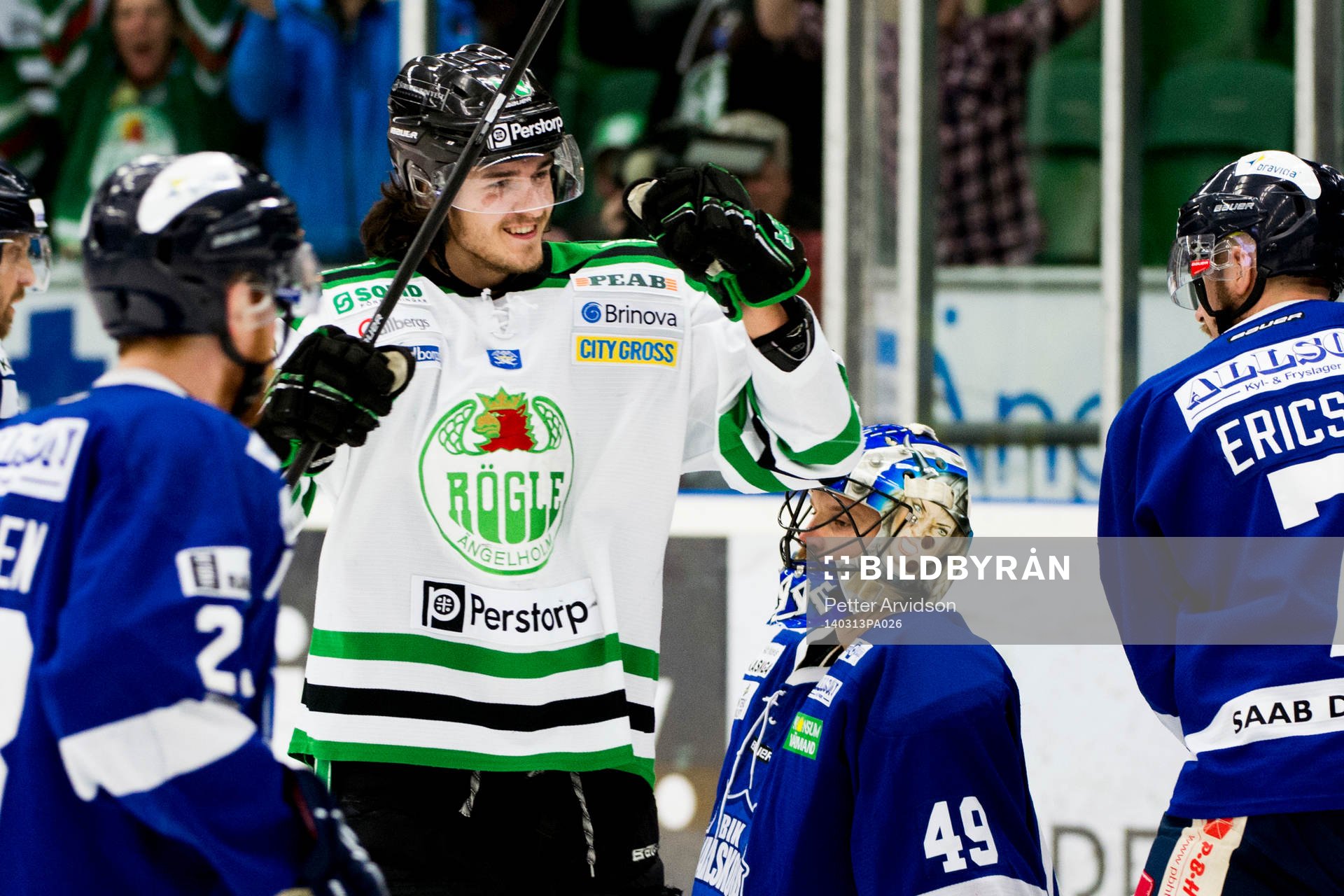Rögle Dennis Everberg jublar