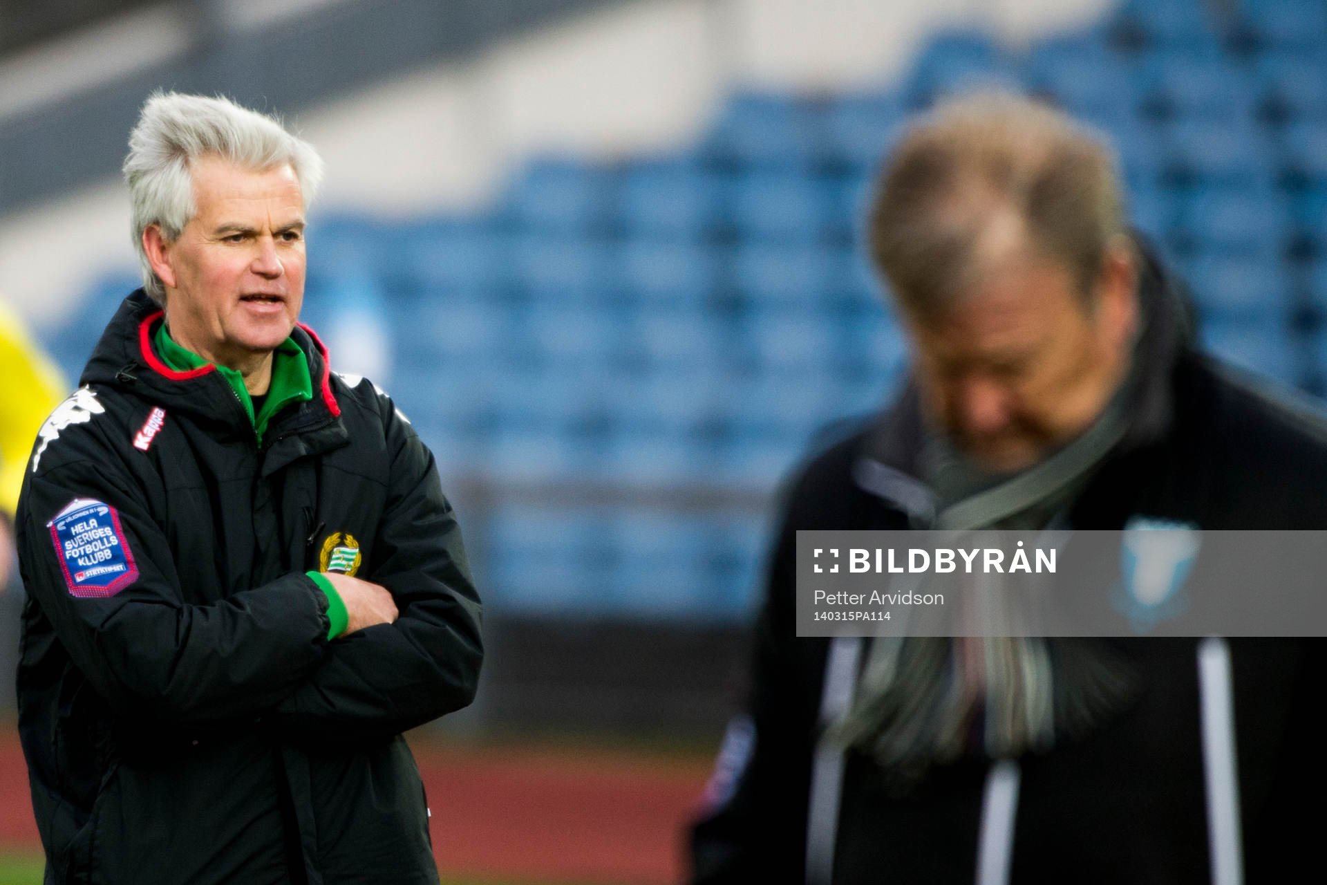 Hammarbys tränare Nanne Bergstrand, i förgrunden Malmös