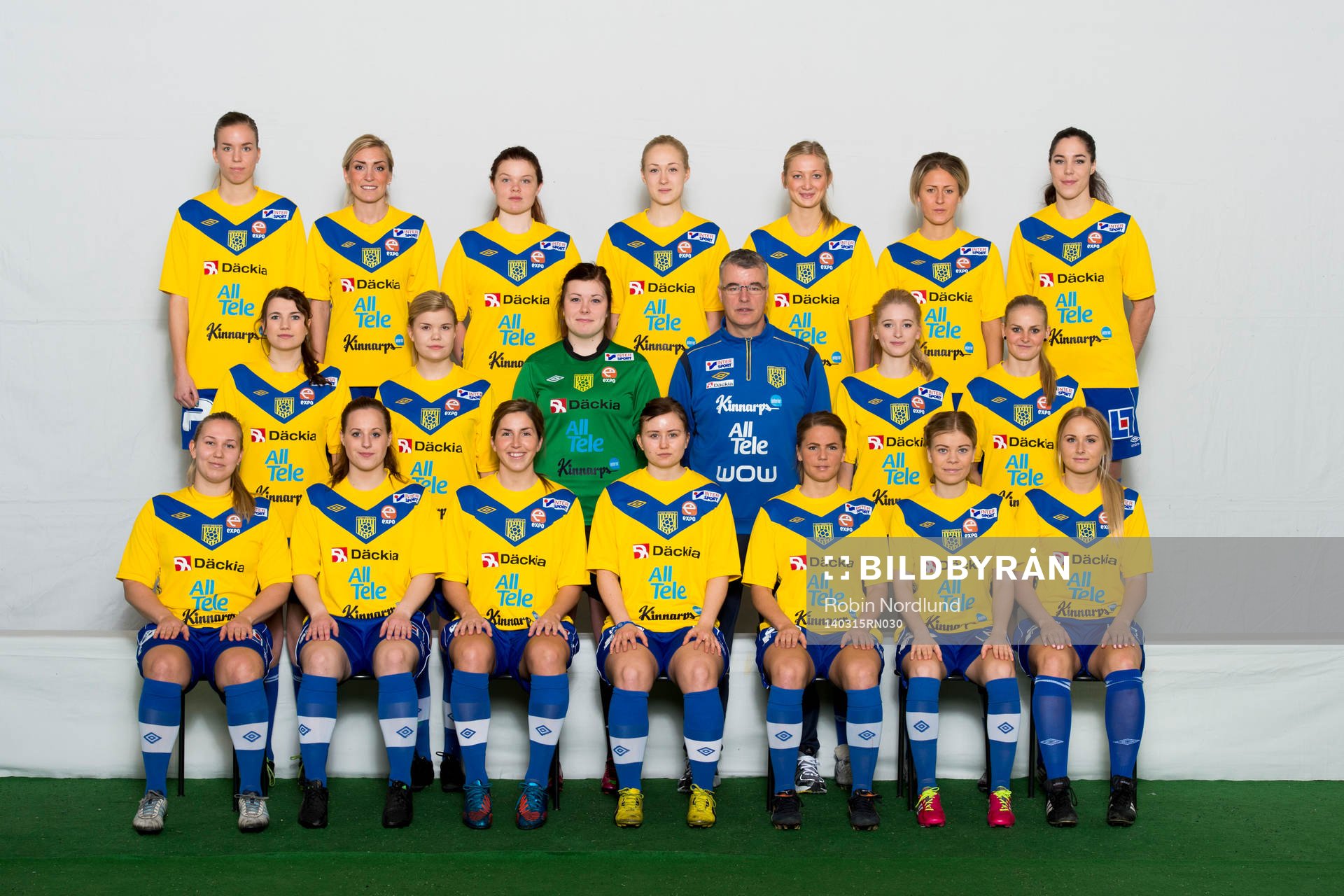 Spelare i damfotbollslaget Umeå Södra