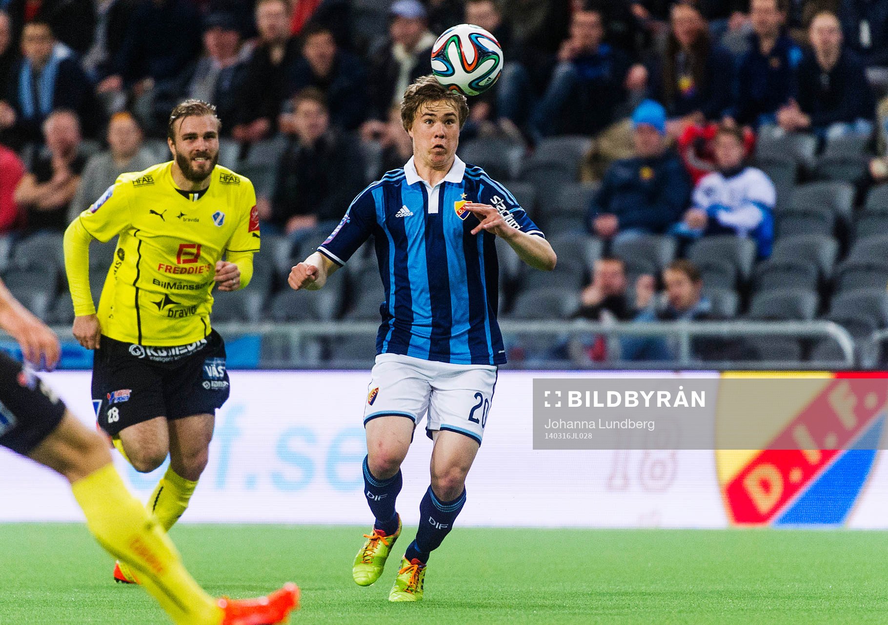 Halmstads Jesper Westerberg  och Djurgårdens  Simon