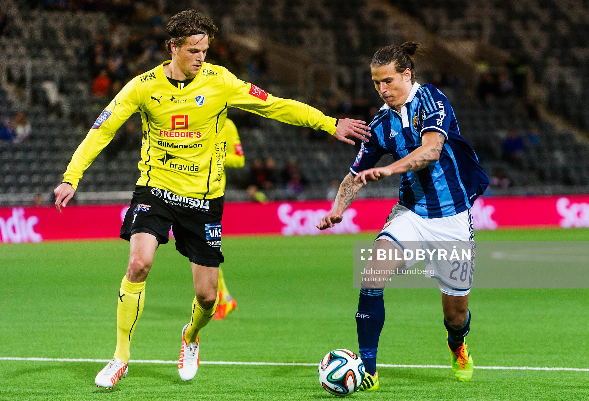 Halmstads Peter Nyström och Djurgårdens  Aleksandar