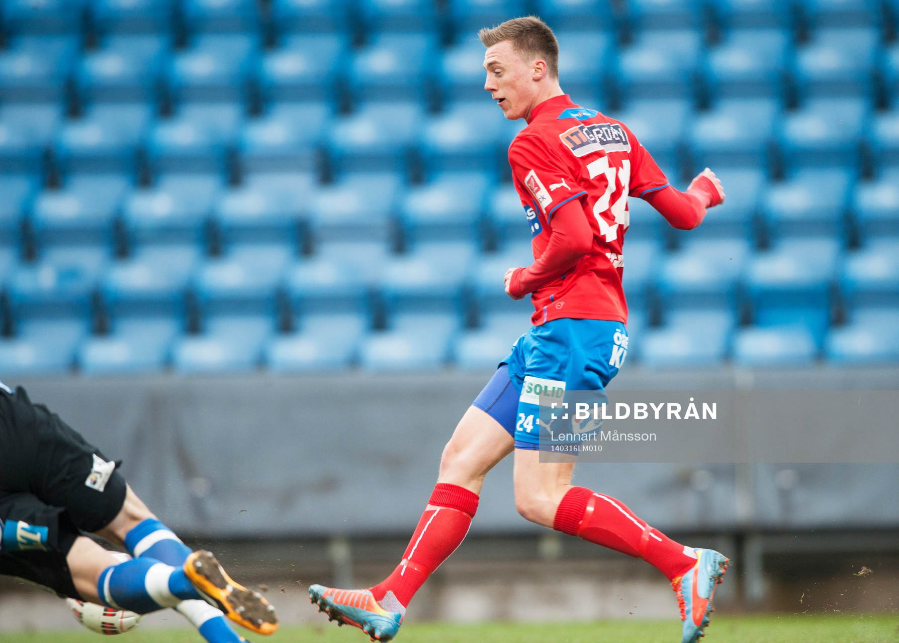 Helsingborgs Anton Kinnander 5-1 i matchen i Svenska Cupen