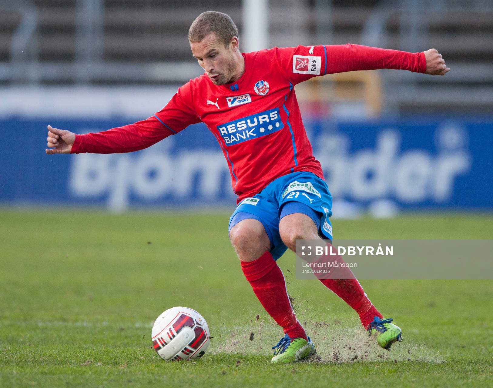 Helsingborgs Christoffer Andersson i matchen i Svenska