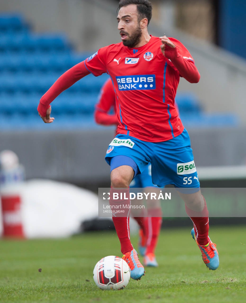 Helsingborgs Abdul Khalili i matchen i Svenska Cupen mellan
