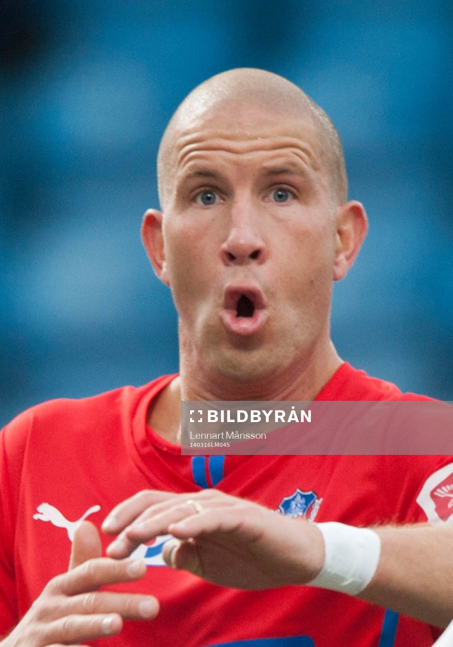 Helsingborgs Mattias Lindström i matchen i Svenska Cupen